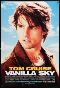 5c791 VANILLA SKY advance DS 1sh '01 Tom Cruise loves sexy Penelope Cruz AND Cameron Diaz!
