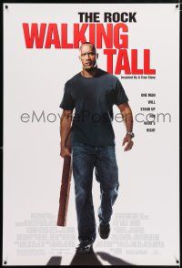 5c796 WALKING TALL 1sh '04 The Rock, Johnny Knoxville, based on the true story of Buford Pusser!