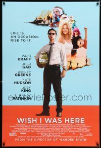 5c820 WISH I WAS HERE DS 1sh '14 Zach Braff, Donald Faison, Josh Gad, Pierce Gagnon, Kate Hudson!