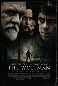 5c824 WOLFMAN DS 1sh '10 Benicio Del Toro, Anthony Hopkins, Emily Blunt & Hugo Weaving!
