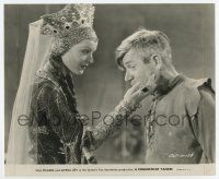 5d229 CONNECTICUT YANKEE 7.75x9.25 still '31 c/u of Will Rogers & Myrna Loy as Queen Morgan le Fay