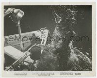 5d241 CREATURE WALKS AMONG US 8.25x10 still '56 c/u of monster emerging from water attacking boat!