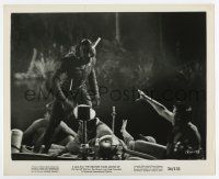 5d243 CREATURE WALKS AMONG US 8.25x10 still '56 great c/u of the monster on boat with top cast!