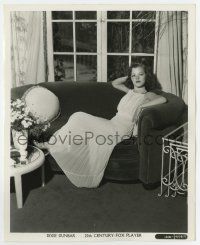 5d290 DIXIE DUNBAR 8x10 still '37 relaxing in a frock of pleated white chiffon by Gene Kornman!