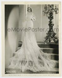 5d320 ELEANORE WHITNEY 8x10 still '36 the pretty Paramount tap-star in huge flowing bridal gown!
