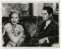 5d356 FRAMED 8x10 key book still '47 Glenn Ford & sexy Janis Carter on couch by Joe Walters!