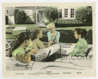 5d014 GIDGET color 8x10 still '59 Sandra Dee looks at other girls in cool convertible car!