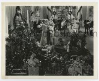 5d405 GREAT ZIEGFELD 8x10 still '36 wide shot of William Powell, Myrna Loy & cast at Christmas!