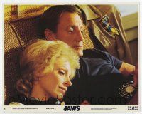 5d024 JAWS 8x10 mini LC #5 '75 close up of Roy Scheider & Looraine Gary, Spielberg horror classic!