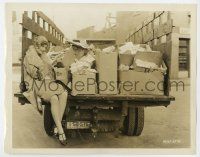 5d495 JOAN CRAWFORD 8x10 still '30s young & sexy, relaxing on the back of a studio mail truck!