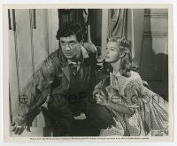 5d544 LAWLESS BREED 8x10 key book still '53 c/u of heroic Rock Hudson with sweetheart Mary Castle!