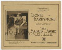 5d613 MASTER MIND 8x10 LC '20 Lionel Barrymore gets the most elaborate revenge imaginable, lost film
