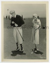 5d561 LOVE IN THE ROUGH 8x10.5 still '30 Dorothy Jordan laughs at Allan 'Rocky' Lane on golf course!