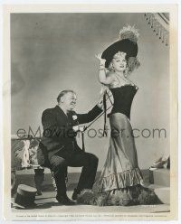 5d658 MY LITTLE CHICKADEE candid 8x10 still '40 W.C. Fields lacing Mae West's corset strings!