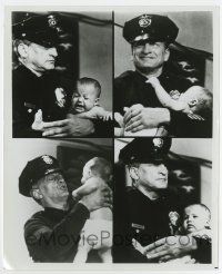 5d679 NEW CENTURIONS 8.25x10 still '72 four great images of cop George C. Scott handling baby!