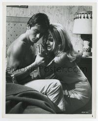 5d693 ONCE A THIEF 8.25x10 still '65 c/u of barechested Alain Delon grabbing sexy Ann-Margret!
