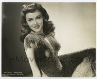 5d715 PAULETTE GODDARD 7.5x9.25 still '40s the sexy star smiling in sparkling skin-tight gown!