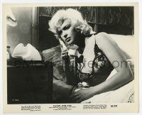5d731 PLAYGIRL AFTER DARK 8.25x10 still '62 close up of sexiest Jayne Mansfield on phone in bed!
