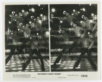 5d795 SATURDAY NIGHT FEVER 8x10 still '77 great split image of disco dancer John Travolta!