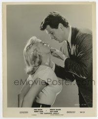 5d873 TARNISHED ANGELS 8.25x10 still '58 c/u of Rock Hudson about to kiss sexy Dorothy Malone!