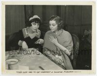5d886 THEY JUST HAD TO GET MARRIED 8x10.25 still '33 Zasu Pitts & Fifi D'Orsay playing cards!