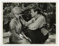 5d908 TIME MACHINE 8x10 key book still '60 Rod Taylor discovers Yvette Mimieux, girl of the future!
