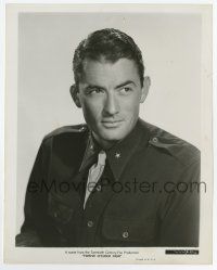 5d926 TWELVE O'CLOCK HIGH 8x10 still '50 close portrait of stern Gregory Peck as General Savage!