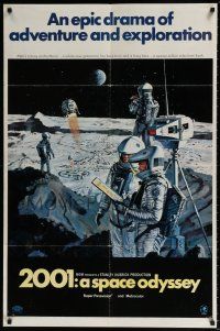 5f002 2001: A SPACE ODYSSEY style B 1sh '68 Stanley Kubrick, art of astronauts by Bob McCall!