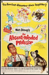 5f016 ABSENT-MINDED PROFESSOR 1sh R67 Walt Disney, Flubber, Fred MacMurray in title role!
