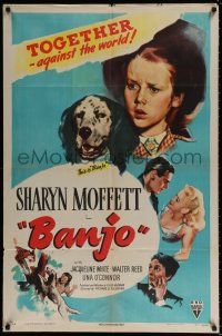 5f082 BANJO style A 1sh '47 adorable Sharyn Moffett & her beloved dog against the world!