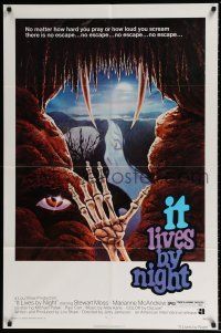 5f084 BAT PEOPLE 1sh '74 AIP, cool horror art, It Lives By Night!