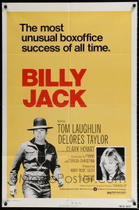 5f111 BILLY JACK 1sh R73 Tom Laughlin, Delores Taylor, most unusual boxoffice success ever!