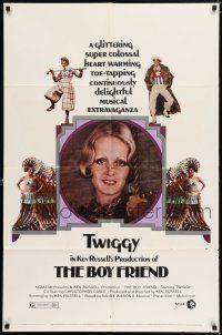5f133 BOY FRIEND 1sh '71 different image of sexy Twiggy, directed by Ken Russell!