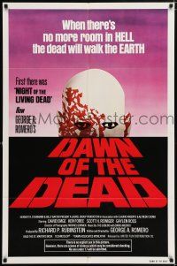 5f212 DAWN OF THE DEAD red title style 1sh '79 George Romero, no more room in HELL for the dead!