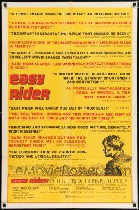 5f245 EASY RIDER style B 1sh '69 Peter Fonda, motorcycle classic directed by Dennis Hopper!