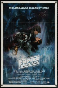 5f254 EMPIRE STRIKES BACK 1sh '80 Lucas, classic Gone With The Wind style art by Roger Kastel!