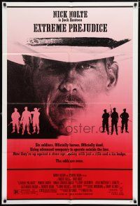 5f265 EXTREME PREJUDICE 1sh '86 cool close-up of cowboy Nick Nolte, Walter Hill directed!