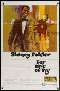 5f296 FOR LOVE OF IVY 1sh '68 Daniel Mann, cool artwork of Sidney Poitier!