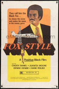 5f308 FOX STYLE 1sh '73 he cleans the scene and makes his name in the money game!