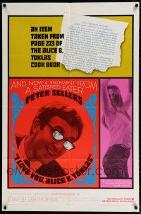 5f420 I LOVE YOU, ALICE B. TOKLAS 1sh '68 Peter Sellers & sexy Leigh Taylor-Young!