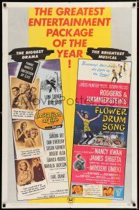 5f432 IMITATION OF LIFE/FLOWER DRUM SONG 1sh '65 the biggest drama and the brightest musical!