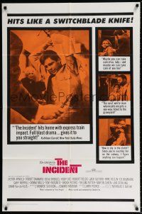 5f437 INCIDENT 1sh '68 Beau Bridges, Brock Peters, film debut of Martin Sheen!