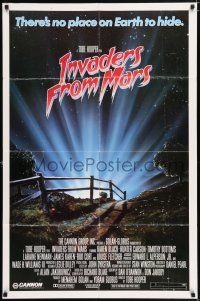 5f443 INVADERS FROM MARS pg version 1sh '86 Tobe Hooper, art by Mahon, their conquest has begun!