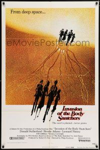 5f445 INVASION OF THE BODY SNATCHERS advance 1sh '78 Kaufman classic remake of space invaders