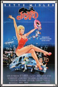 5f464 JINXED 1sh '82 directed by Don Siegel, sexy Bette Midler gambling artwork!