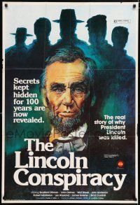 5f507 LINCOLN CONSPIRACY 1sh '77 secrets revealed, art of former President Abraham Lincoln!