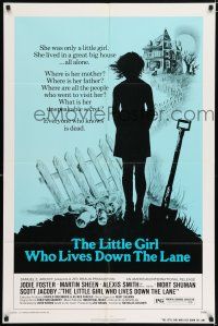 5f510 LITTLE GIRL WHO LIVES DOWN THE LANE 1sh '77 very young Jodie Foster, enveloped by fear!