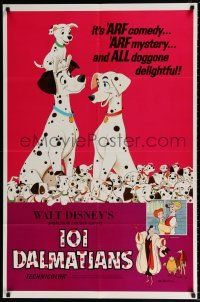 5f647 ONE HUNDRED & ONE DALMATIANS 1sh R72 most classic Walt Disney canine family cartoon!