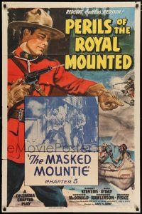 5f677 PERILS OF THE ROYAL MOUNTED chapter 5 1sh '42 RCMP serial action, The Masked Mountie!