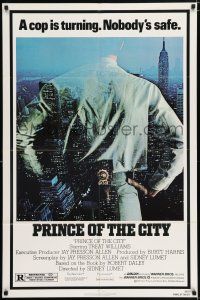 5f699 PRINCE OF THE CITY 1sh '81 directed by Sidney Lumet, Treat Williams over New York City!